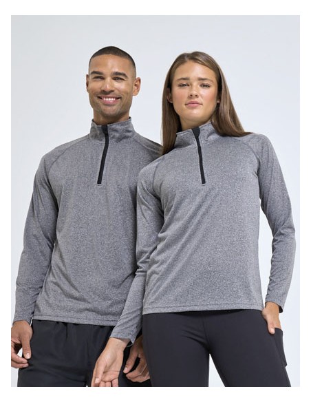 TRI-TR110-Mens Long Sleeve Performance ¼ Zip 2